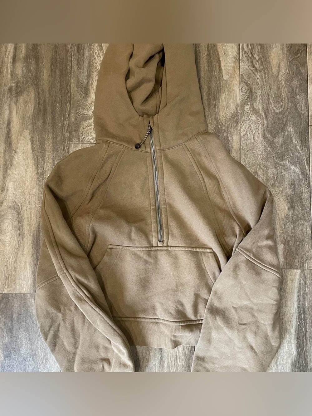lululemon athletica Men's Half-Zip Hooded Sweater - Tan
